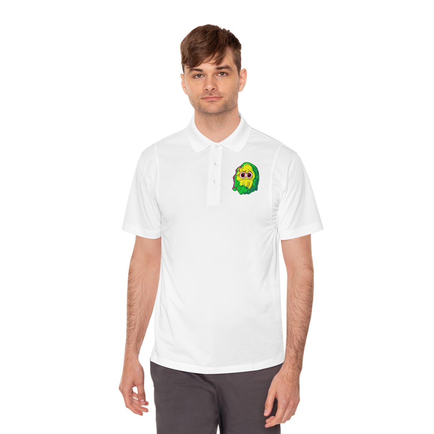 Men's Sport Polo Shirt with Slime Design - Fun, Casual Fashion for Gamers, Perfect for Summer BBQs, Parties, Birthdays, or Anniversaries